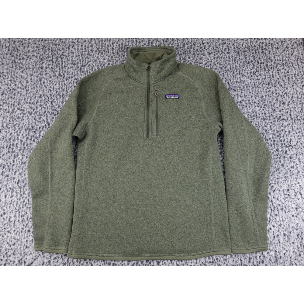 Patagonia Better Sweater Mens Medium Industrial Green Good 1/4 Zip Fleece‎ 25523
